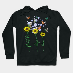 Sunflower Faith Hope Love Costume Gift Hoodie